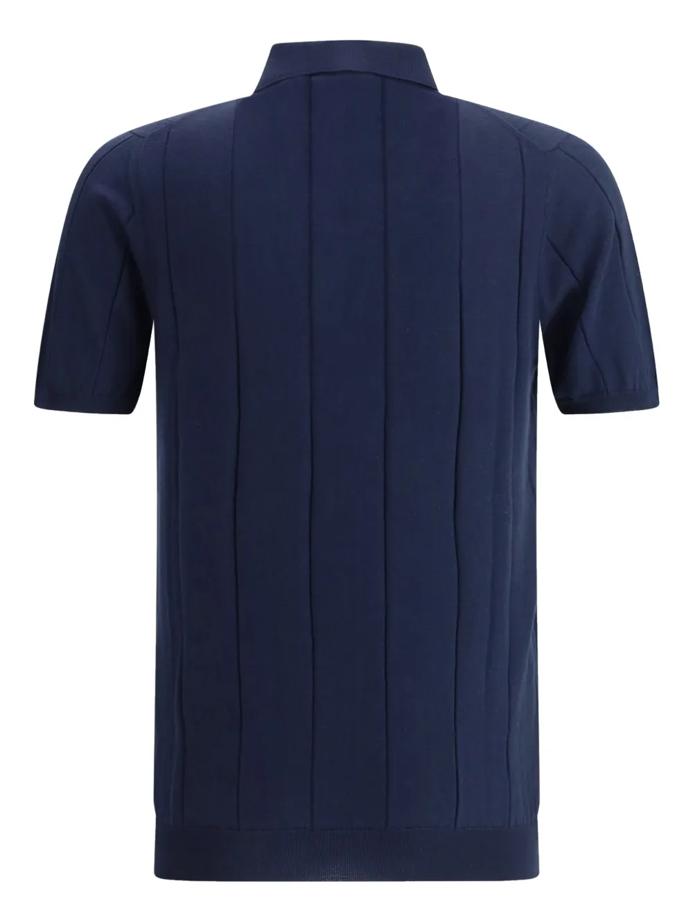 Kiton ribbed-knit polo shirt - Blauw