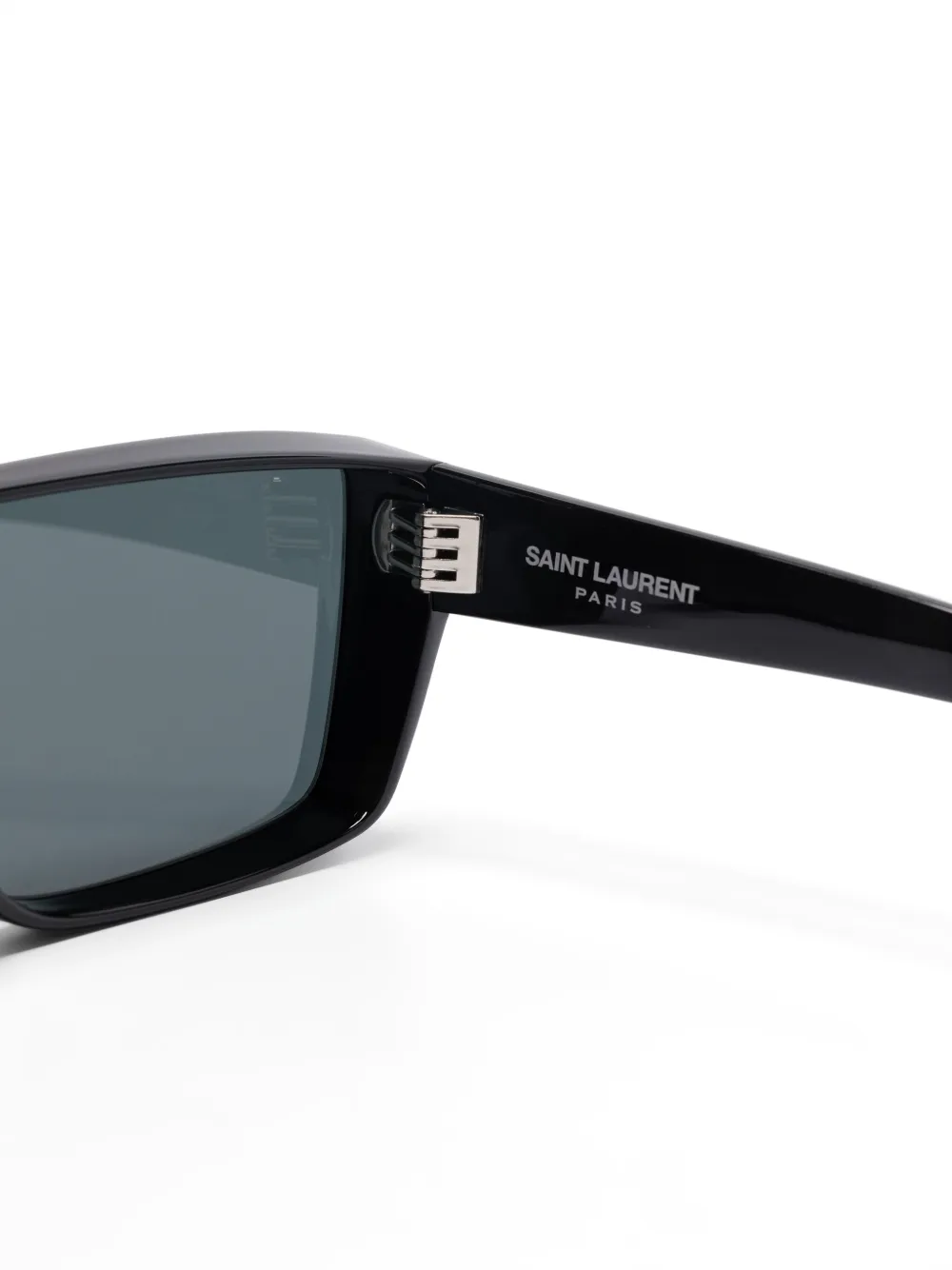 Saint Laurent Eyewear Zonnebril met rechthoekig montuur Zwart