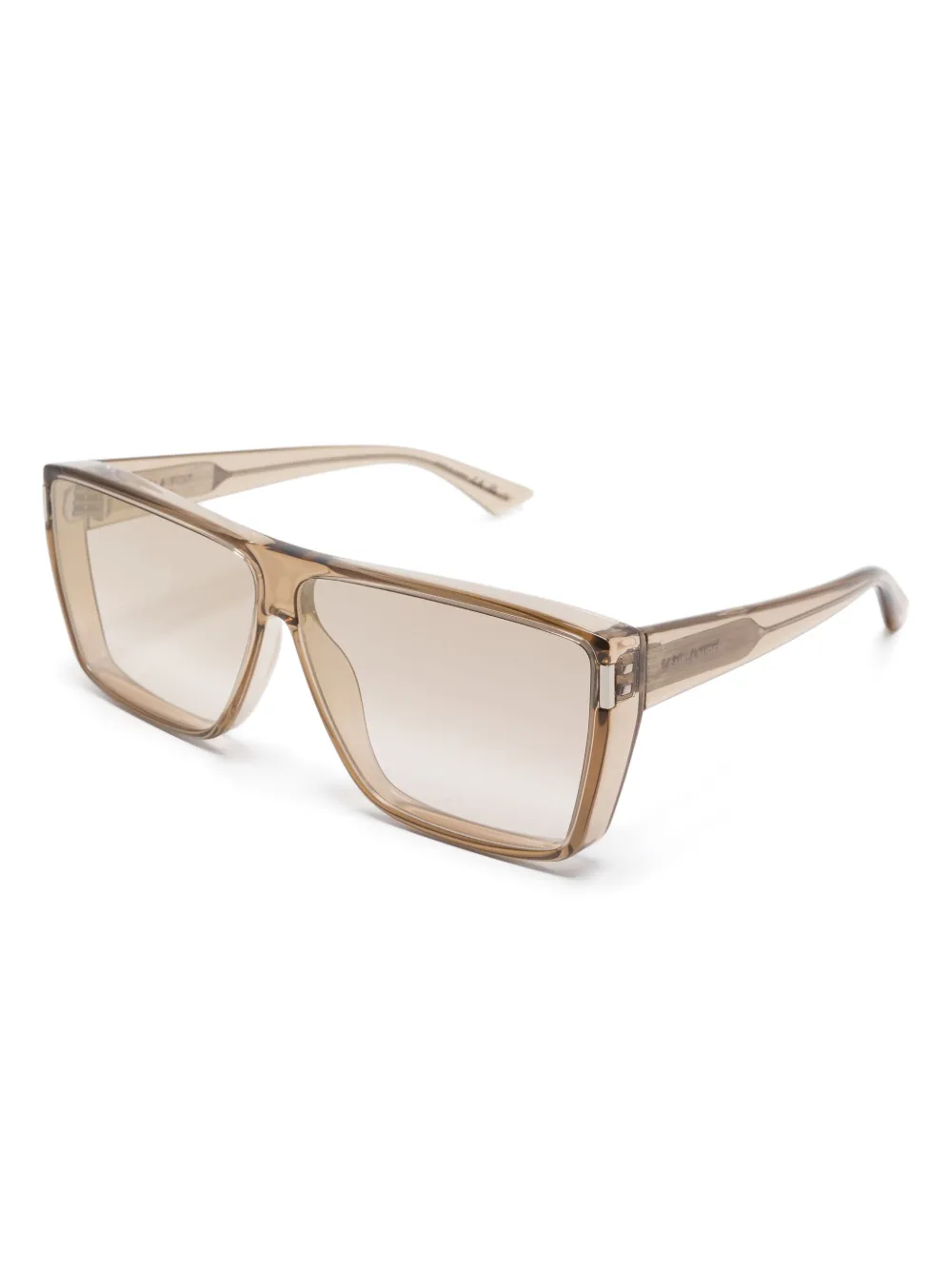 Saint Laurent Eyewear Zonnebril met vierkant montuur - Beige