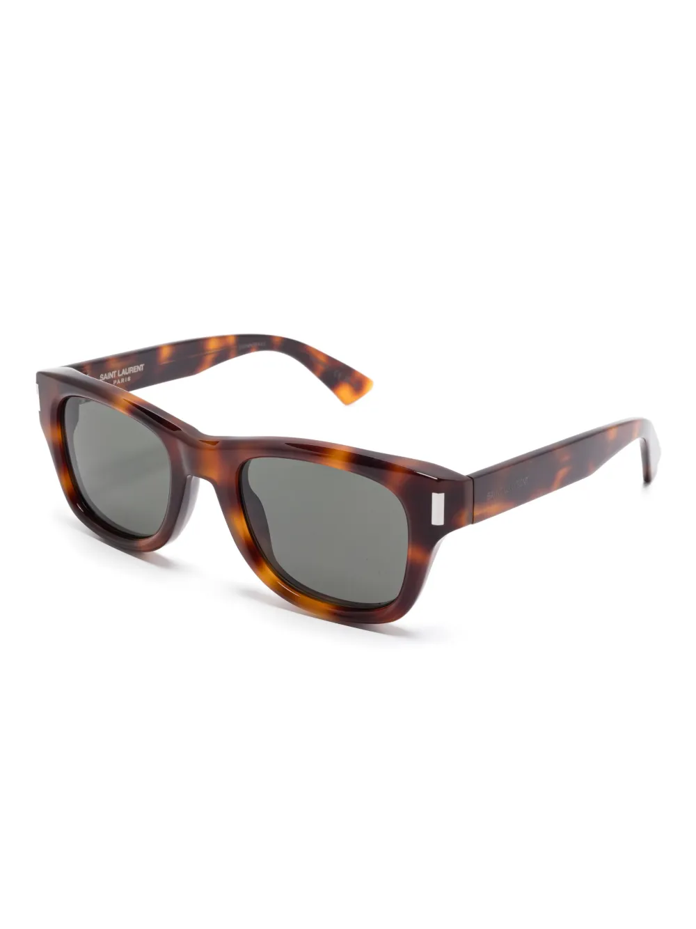 Saint Laurent Eyewear Zonnebril met vierkant montuur - Bruin