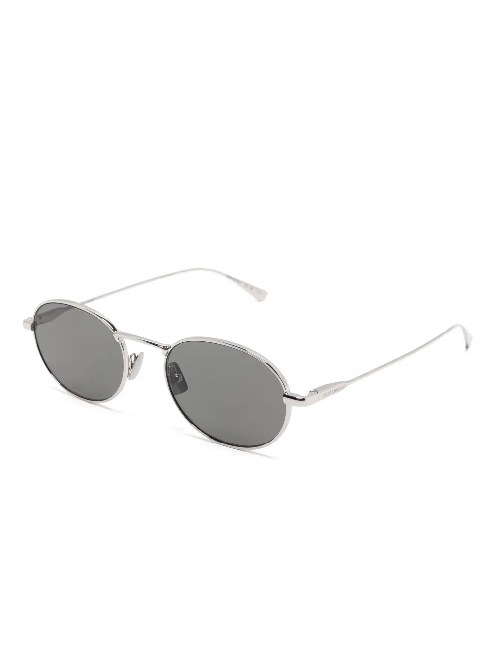 Saint Laurent Eyewear Zonnebril met ovalen montuur - Zilver