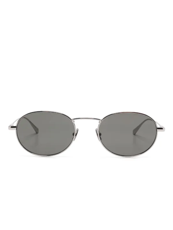 Saint Laurent Eyewear オーバルフレーム サングラス | シルバートーン 