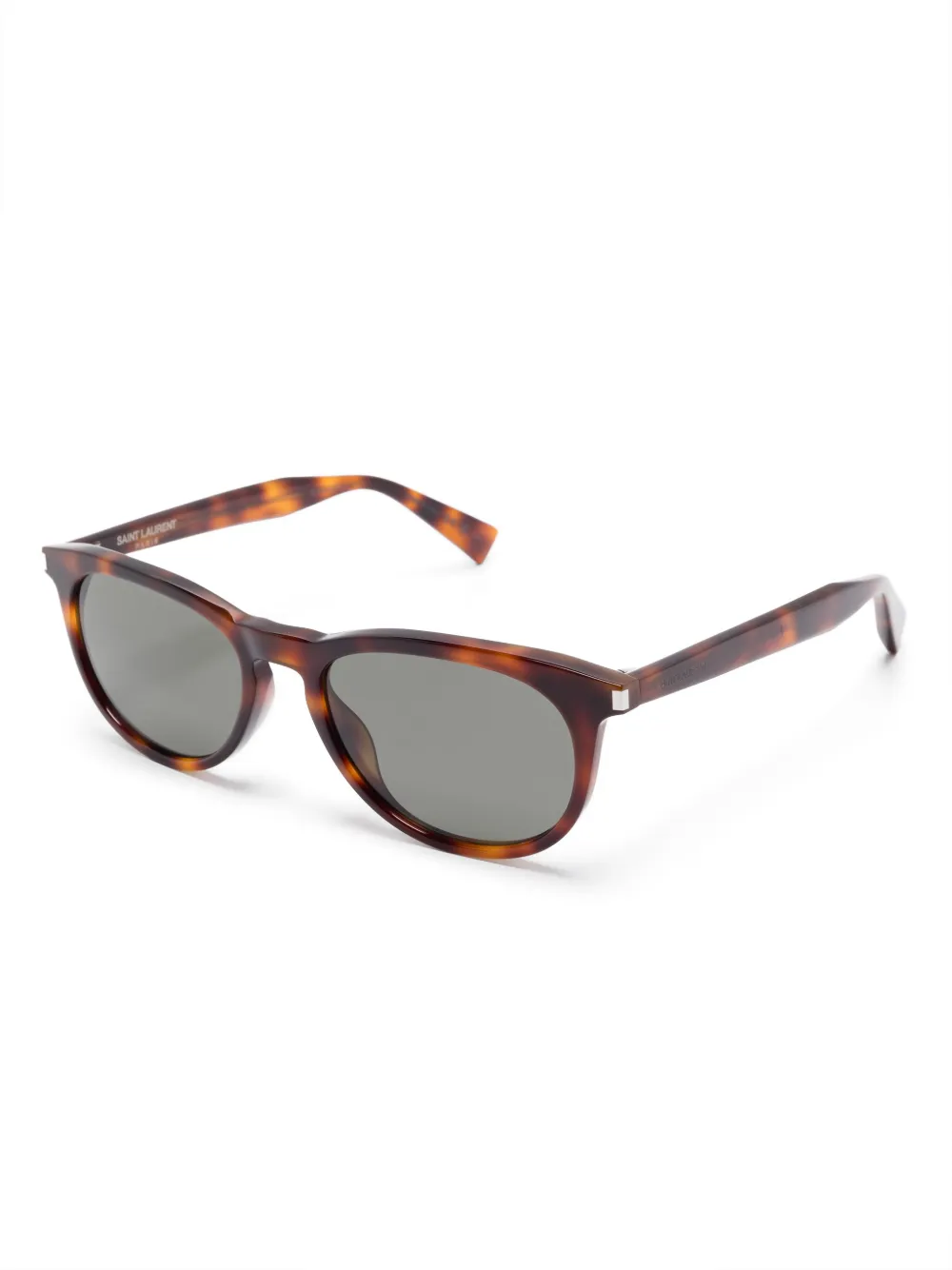 Saint Laurent Eyewear Zonnebril met ovalen montuur - Bruin