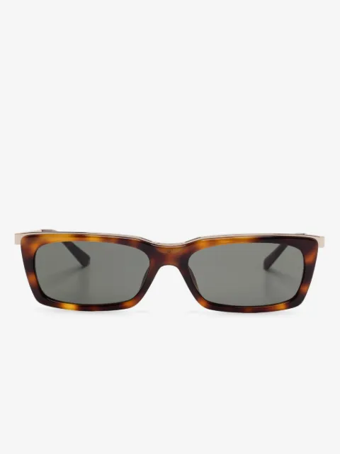 Saint Laurent Eyewear tortoiseshell-effect rectangle-frame sunglasses