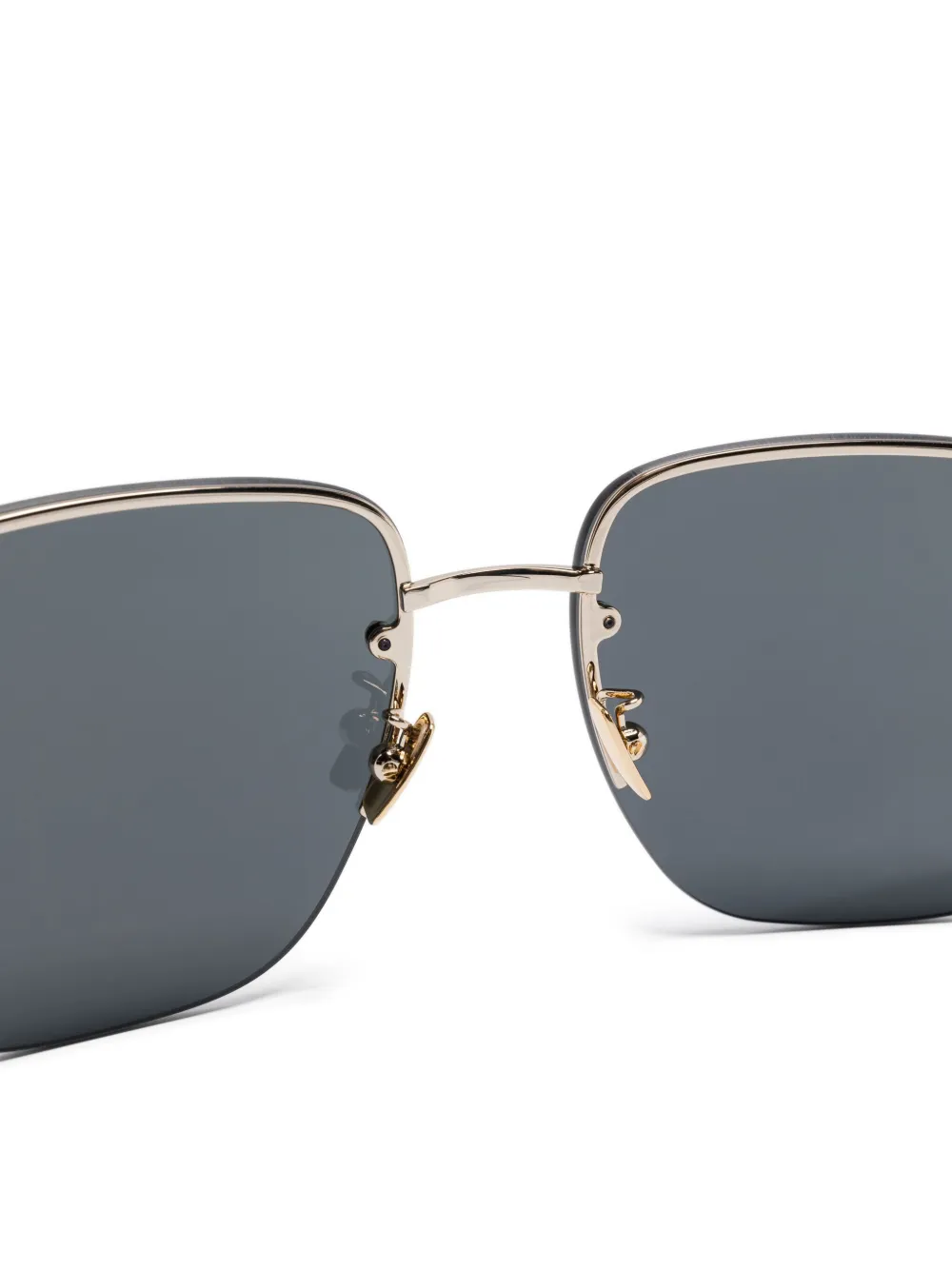 Saint Laurent Eyewear Zonnebril met vierkant montuur Goud