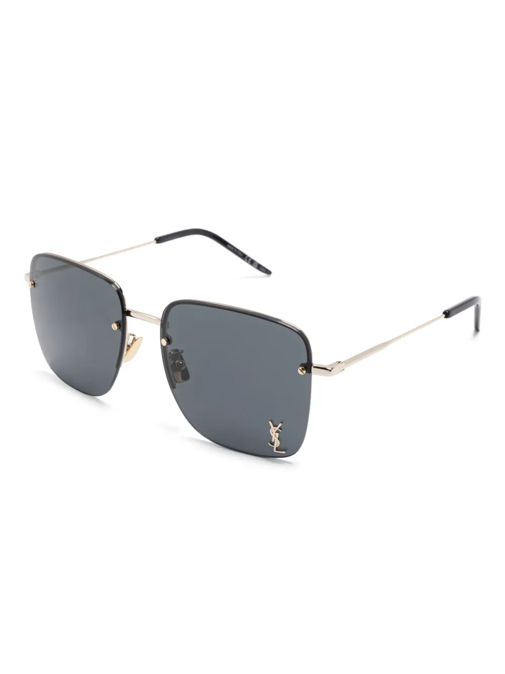 Saint Laurent Eyewear Zonnebril met vierkant montuur - Goud