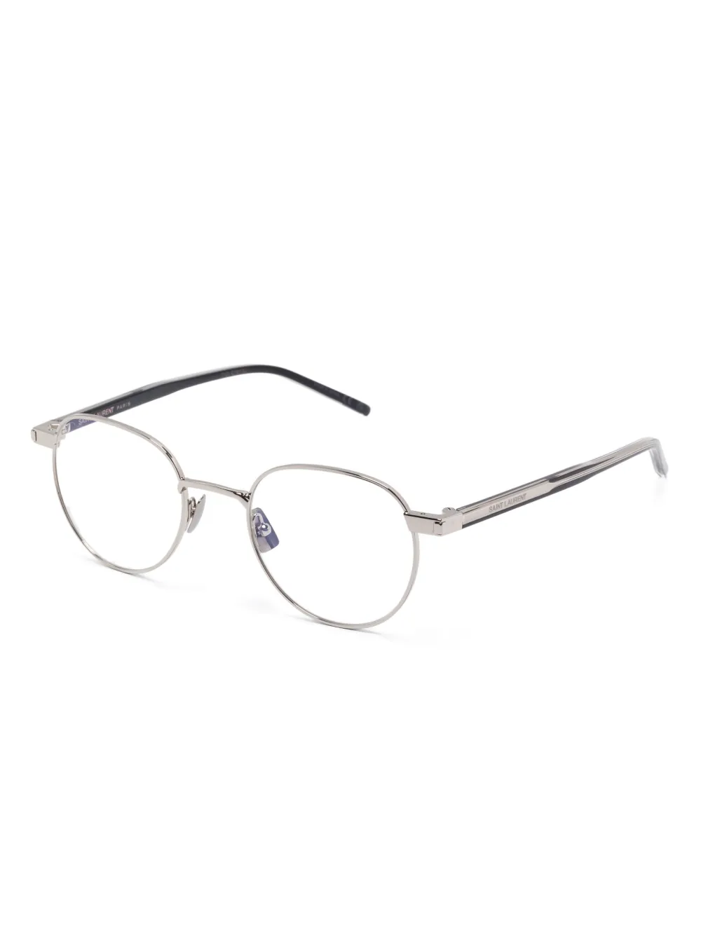 Saint Laurent Eyewear Bril met rond montuur - Zilver