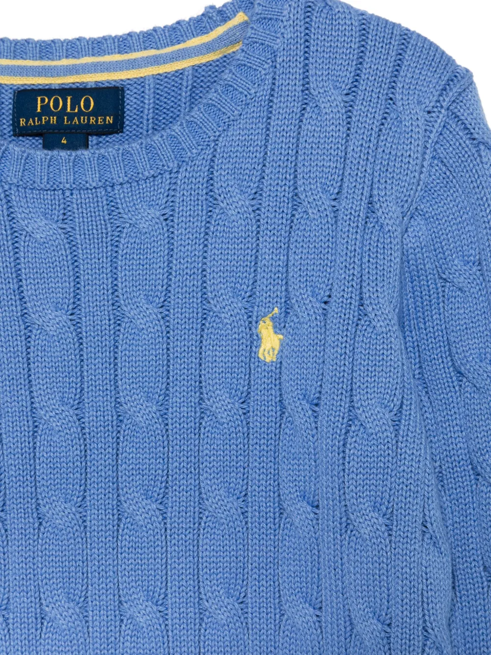 POLO RALPH LAUREN KIDS Kabelgebreide trui Blauw