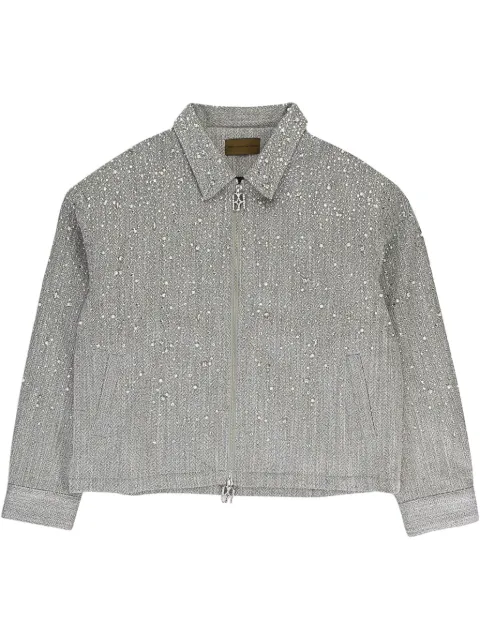 BIRTH OF ROYAL CHILD rhinestone-embellished "Light Grey" jacket