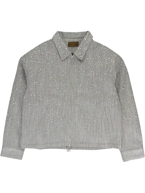 Veste 'Light Grey' à ornements strassés - BIRTH OF ROYAL CHILD - Modalova