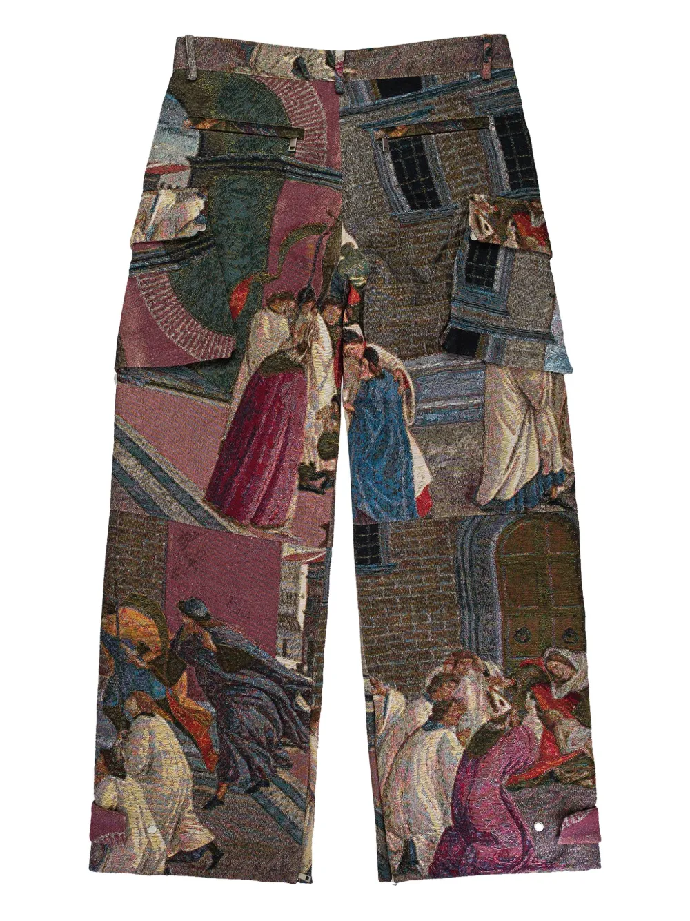 BIRTH OF ROYAL CHILD Artist "Multi" cargo broek met geweven jacquard - Paars