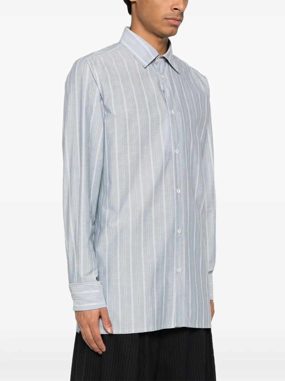 Maison Margiela Gestreept overhemd Blauw