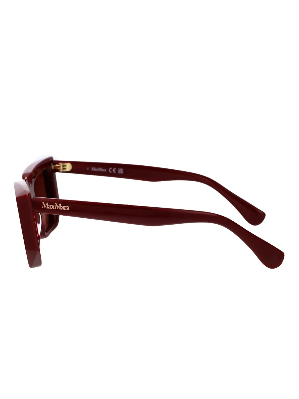 Max Mara Eyewear Zonnebril met rechthoekig montuur Rood