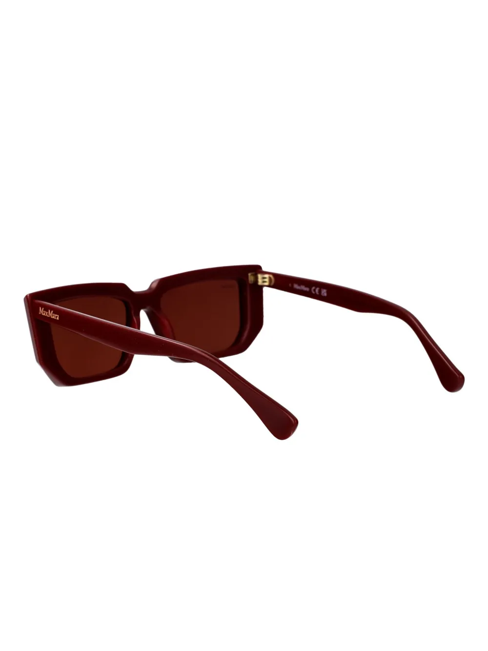 Max Mara Eyewear Zonnebril met rechthoekig montuur Rood