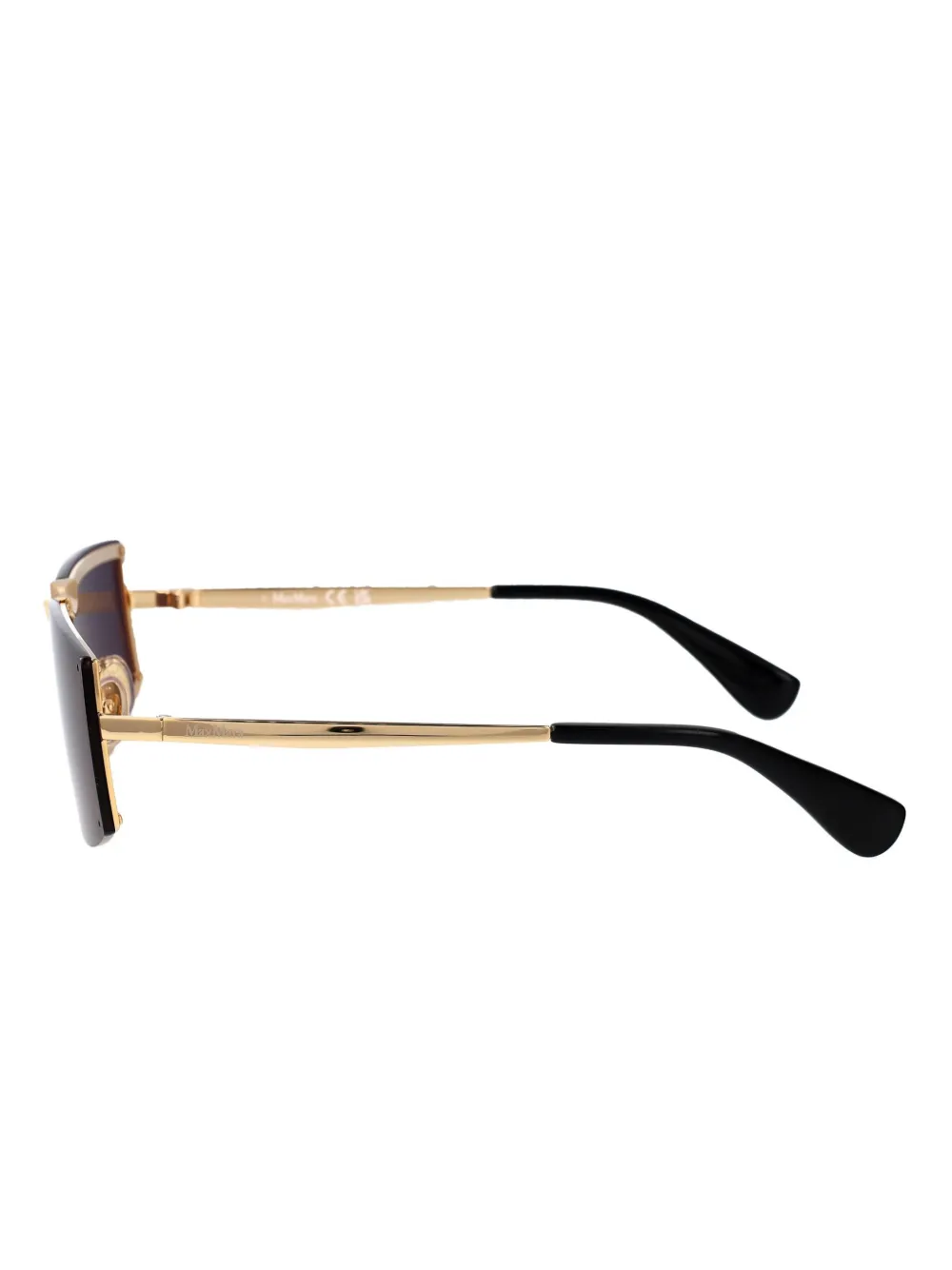 Max Mara Eyewear Zonnebril met rechthoekig montuur Goud