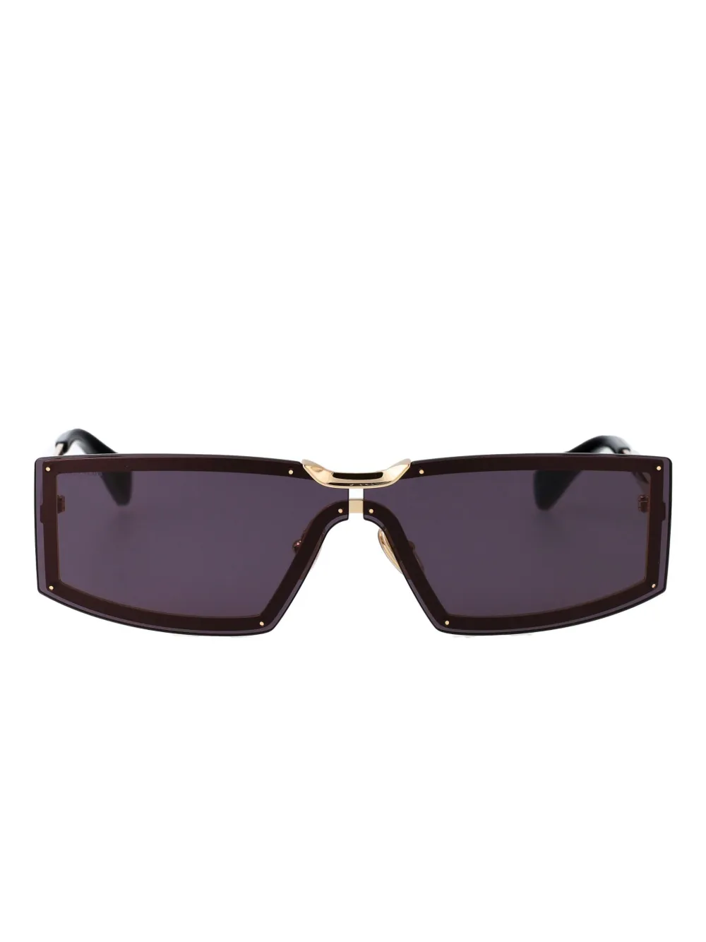 Max Mara Eyewear Zonnebril met rechthoekig montuur Goud