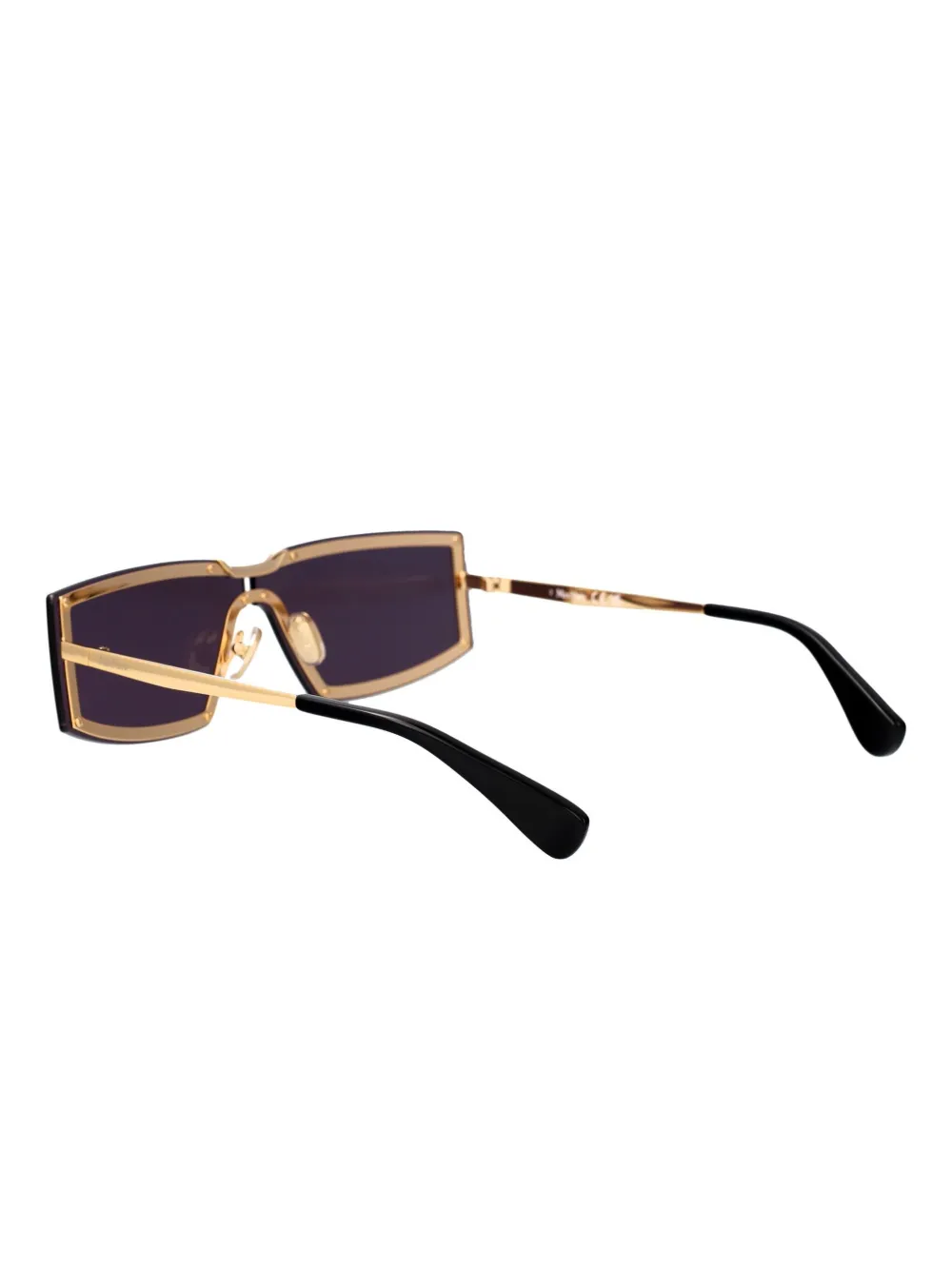 Max Mara Eyewear Zonnebril met rechthoekig montuur Goud