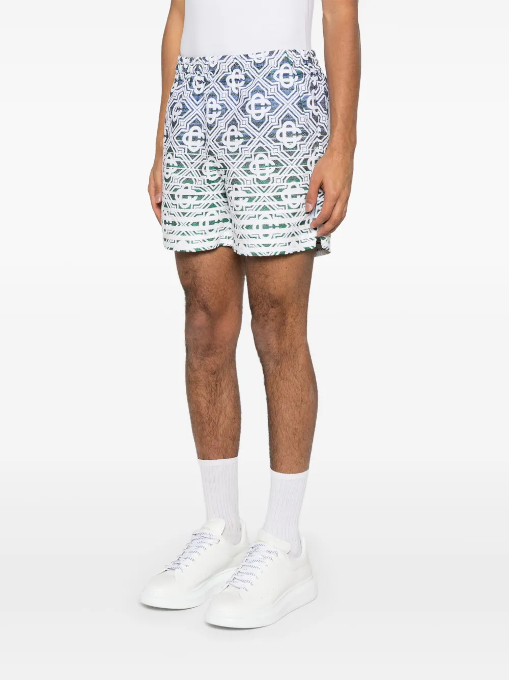 Casablanca Badstof shorts met monogram-kleurverloop Beige