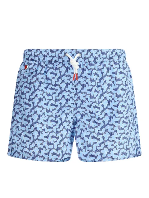 Kiton graphic-print swim shorts