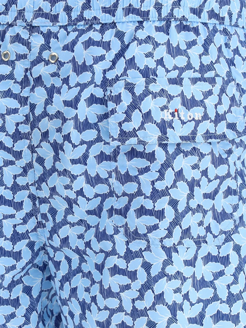 Kiton Zwembroek met grafische print Blauw