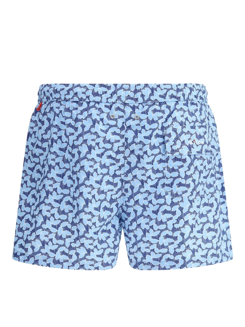 Kiton graphic-print swim shorts - Blauw