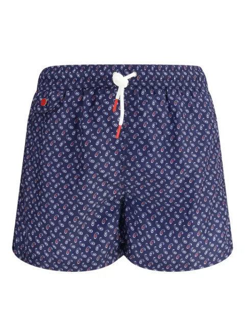 Kiton shorts de playa con estampado de cachemira
