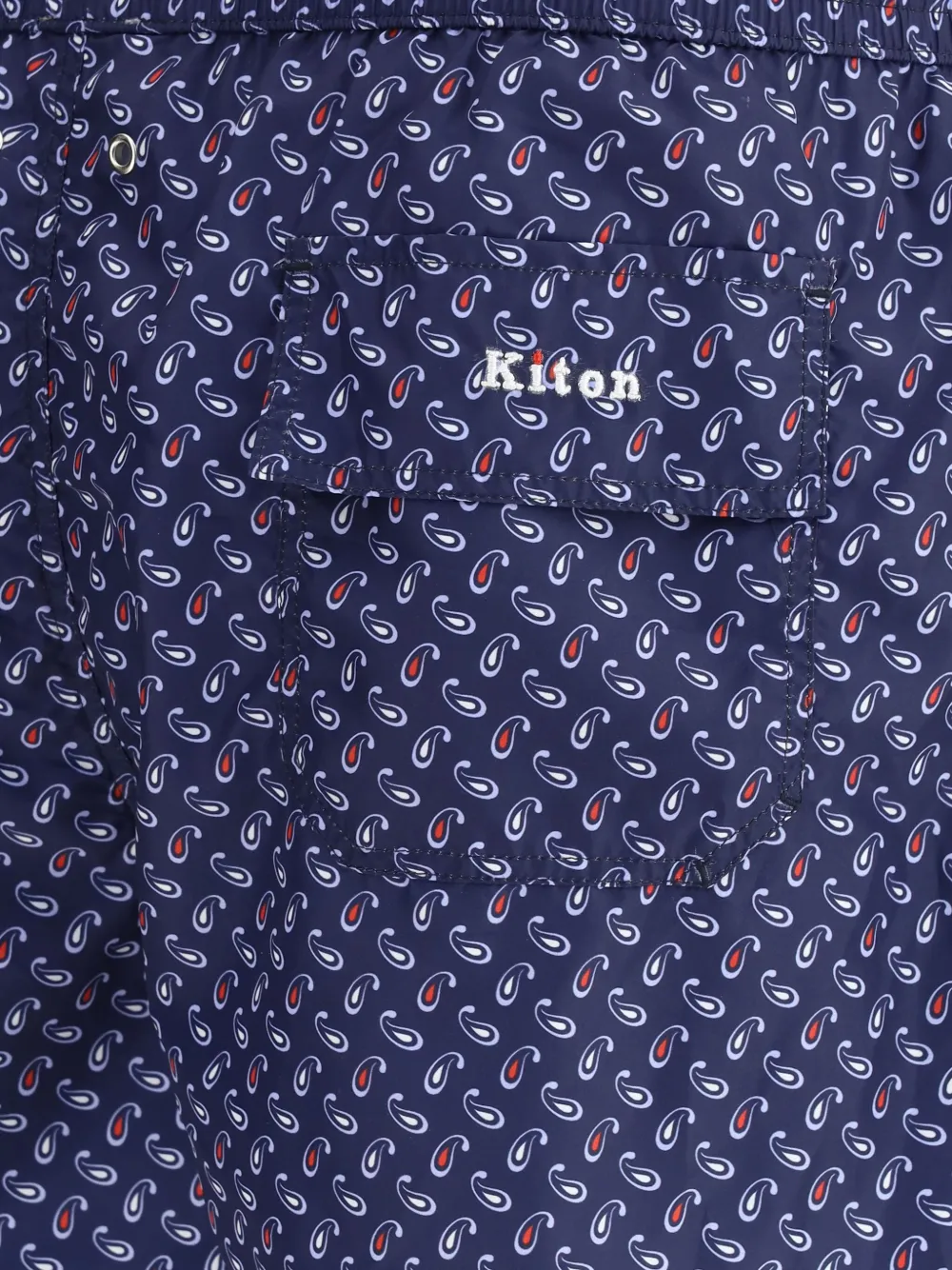 Kiton Zwembroek met paisley-print Blauw