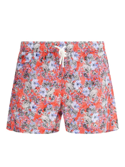 Kiton shorts de playa con estampado de cachemira
