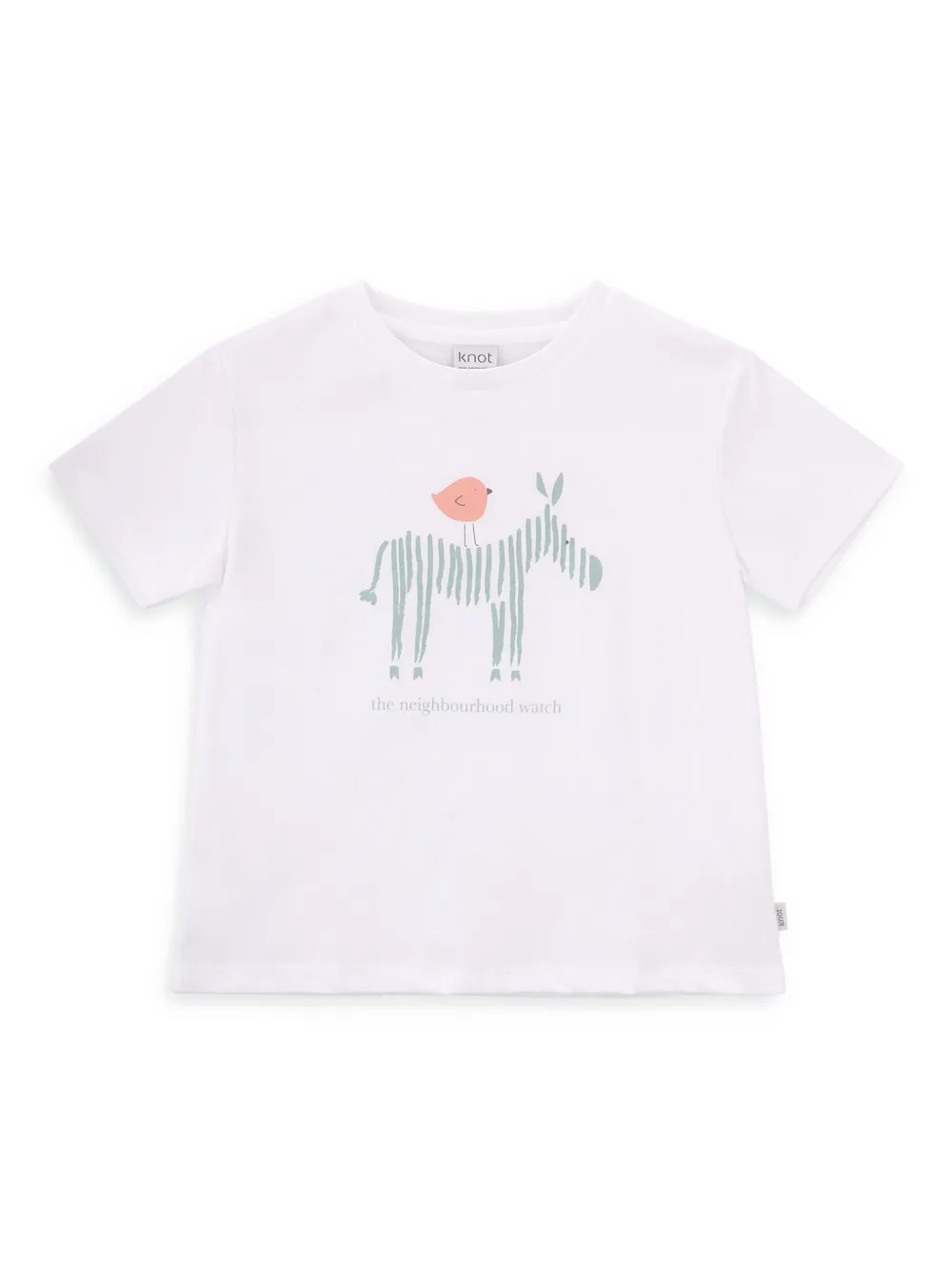 Knot T-shirt met print Wit