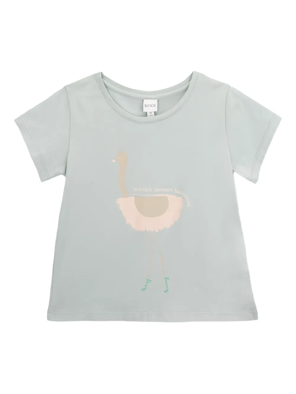 Knot Ostrich-print T-shirt In Green