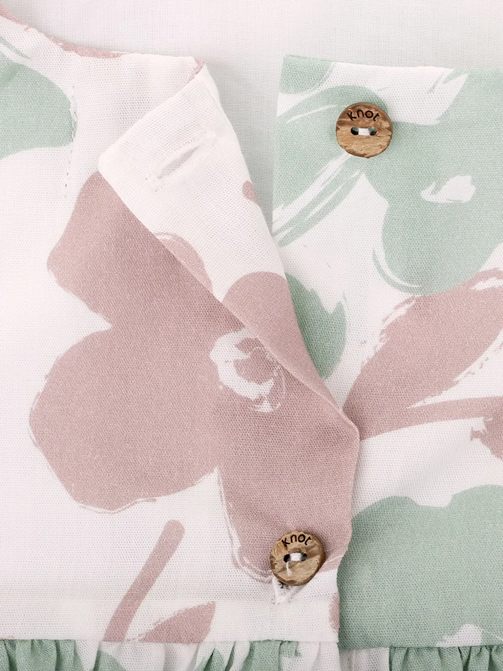 Knot Jurk met bloemenprint Wit
