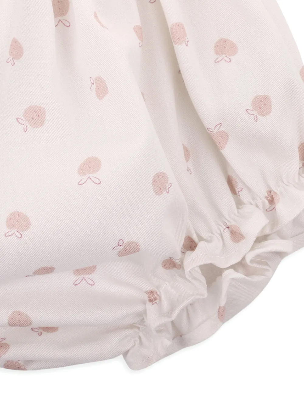 Knot Broekje met aardbeiprint Beige