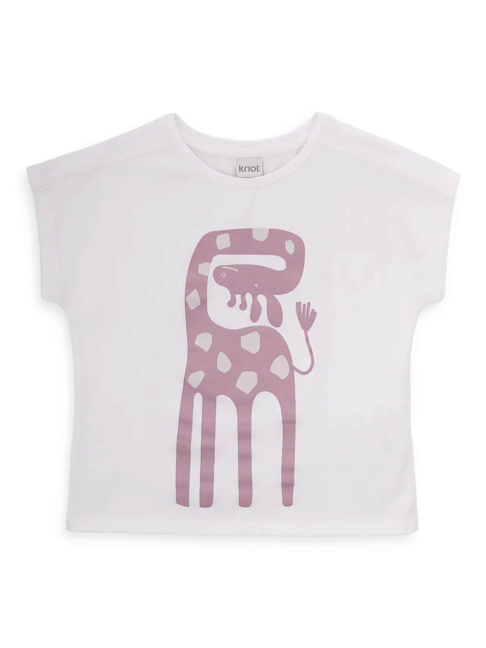 Knot The Giraffe T-shirt Wit