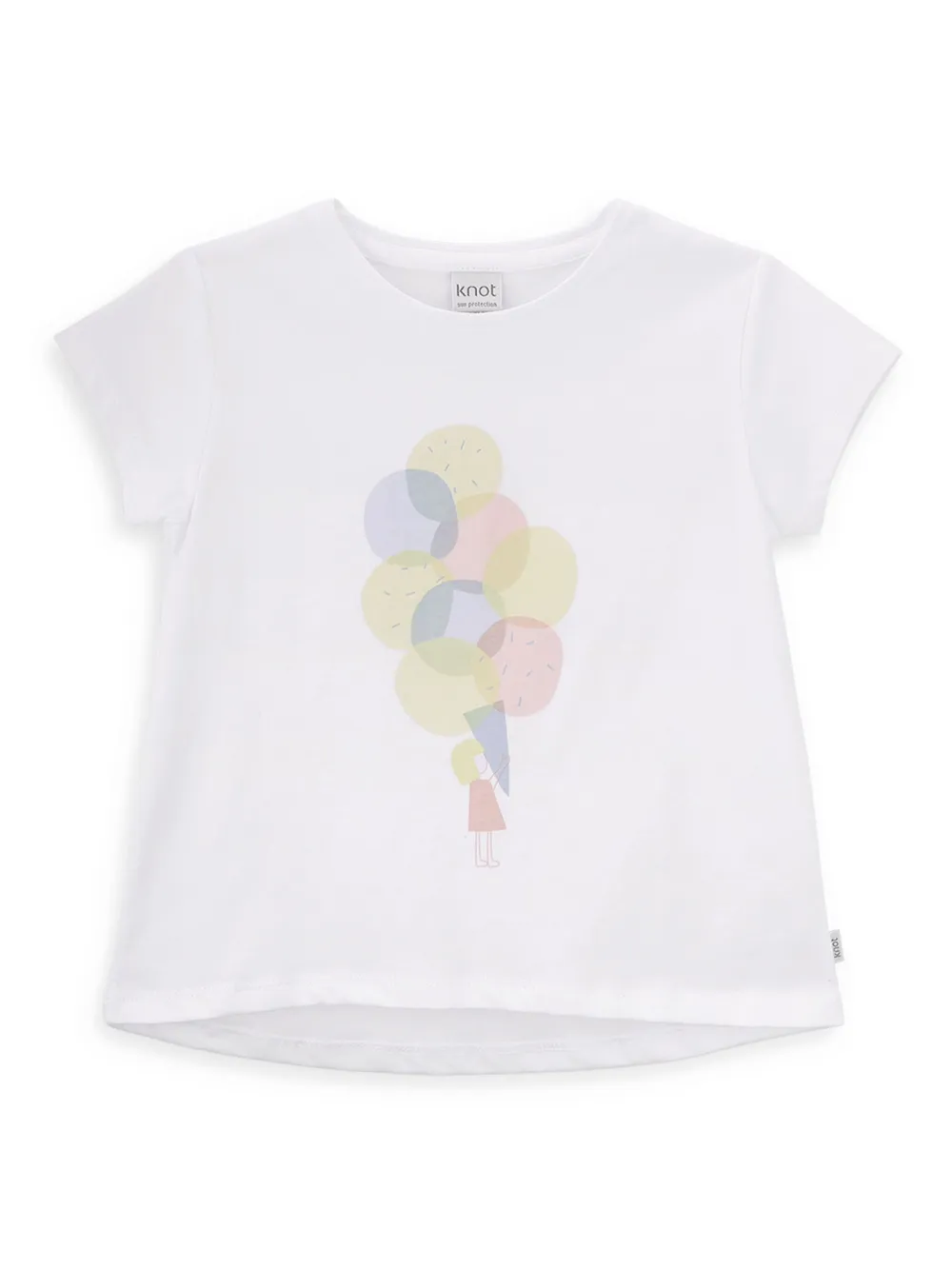 Knot T-shirt met ijsjesprint Wit