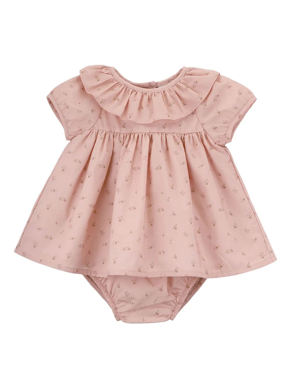 Knot Jurk met bloe print Roze