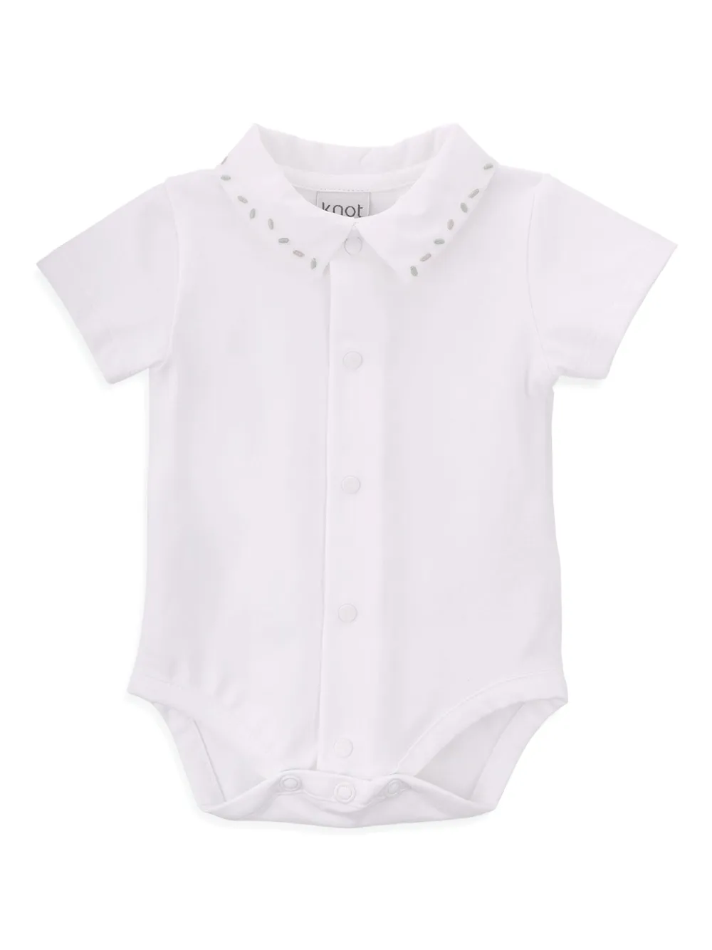 Knot Leaf romper Wit