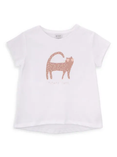 Knot Cat-print cotton T-shirt