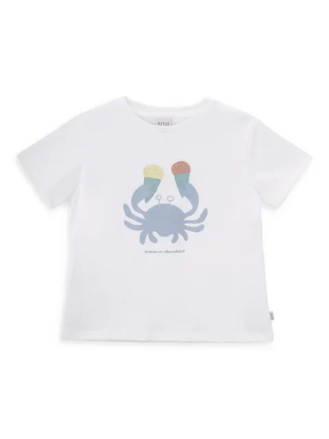 Knot playera con cangrejos estampados