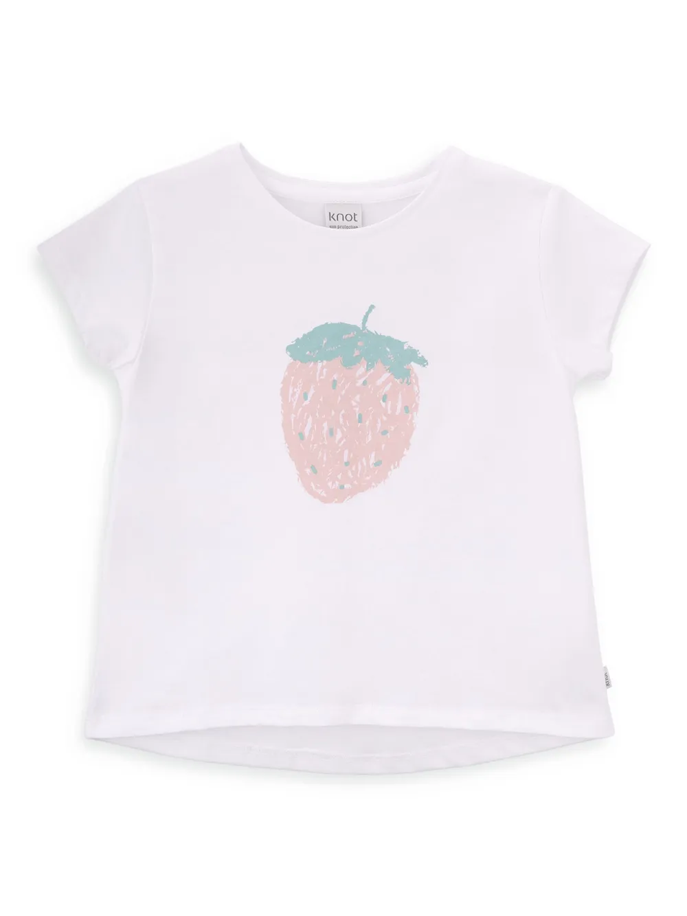 Knot playera con fresas estampadas | blanco | Image 1