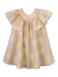 Knot Lemon Big Dots-print dress - Neutrals