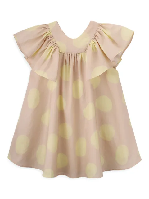 Knot vestido con estampado Lemon Big Dots