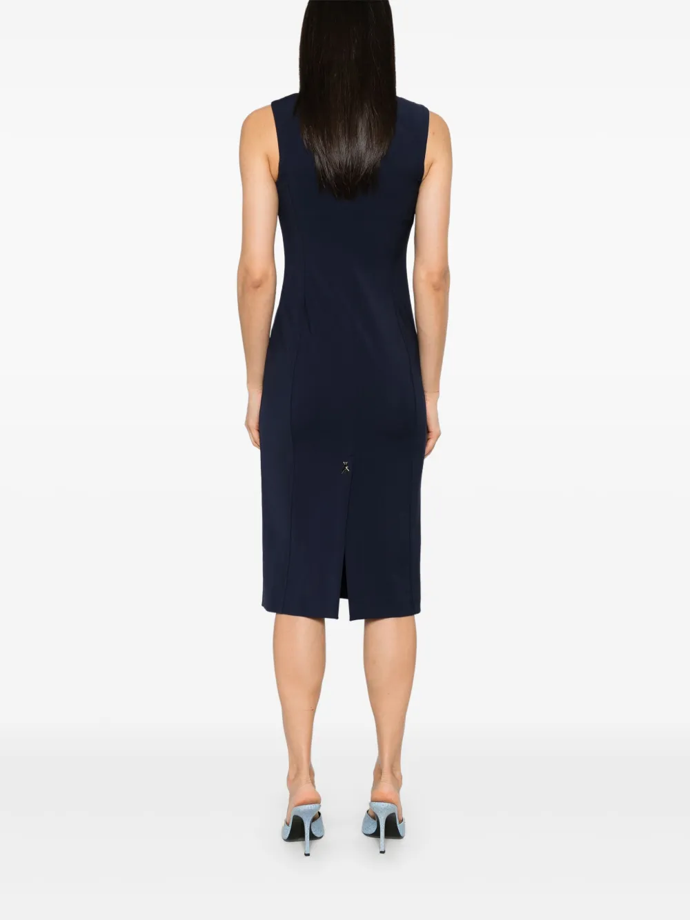 PATRIZIA PEPE SEAM-DETAIL MIDI DRESS 