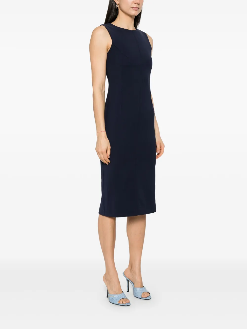 PATRIZIA PEPE SEAM-DETAIL MIDI DRESS 