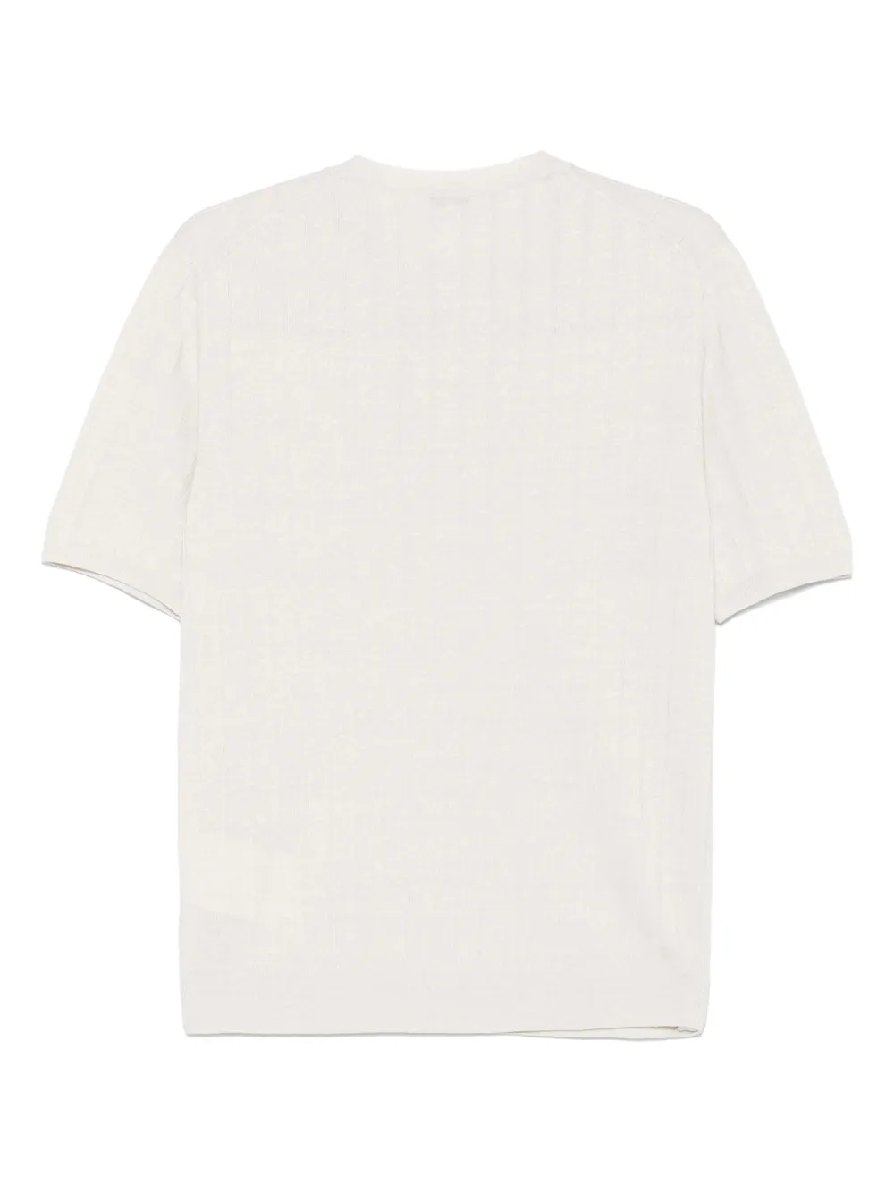 Boglioli Ribgebreid T-shirt - Beige