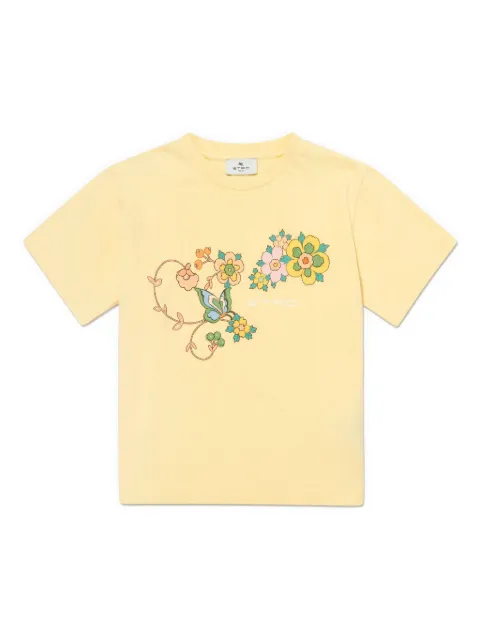 ETRO KIDS playera con estampado floral
