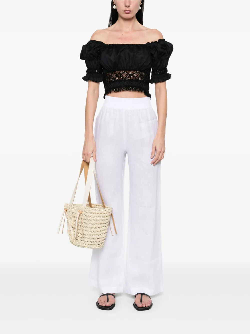 ERMANNO FIRENZE Cropped top - Zwart