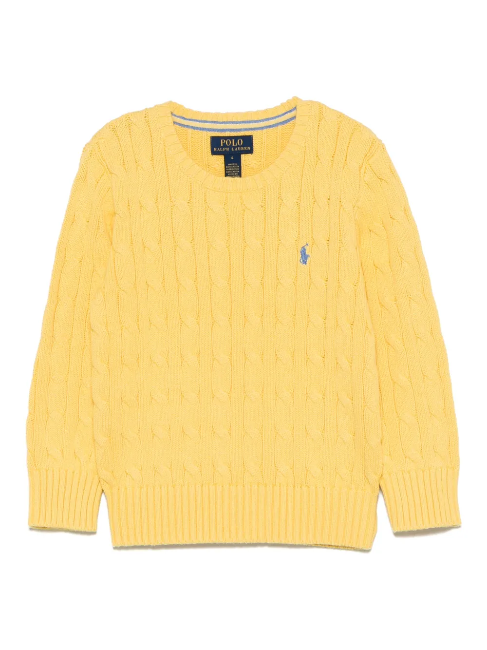 POLO RALPH LAUREN KIDS Kabelgebreide trui Geel