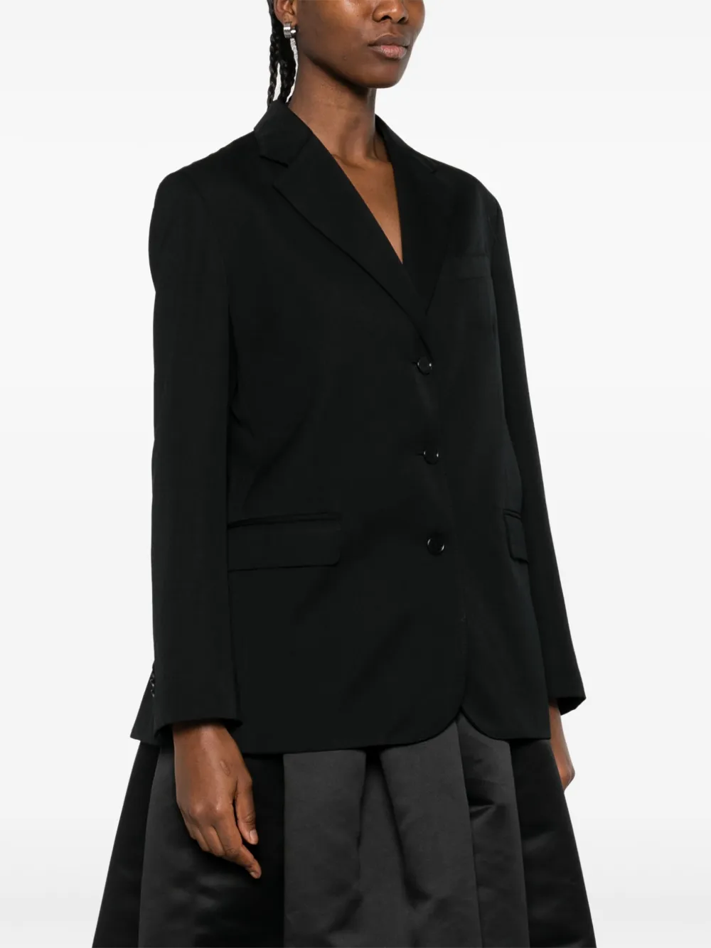 Shop Simone Rocha Open-back Bow-detail Blazer In Black