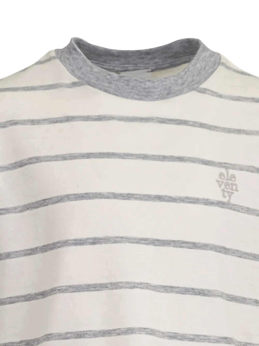 Eleventy Kids Gestreept T-shirt Beige