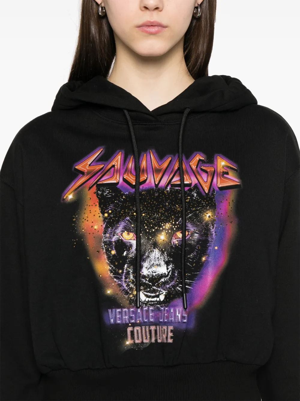 Versace Jeans Couture Sauvage hoodie Zwart